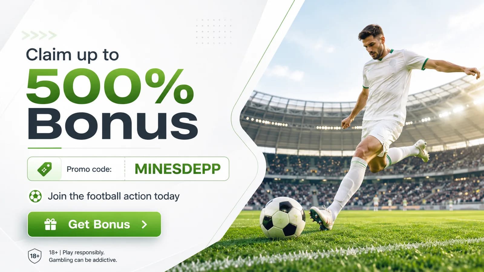 Clickable homepage banner: partner offer and current 1win promo code